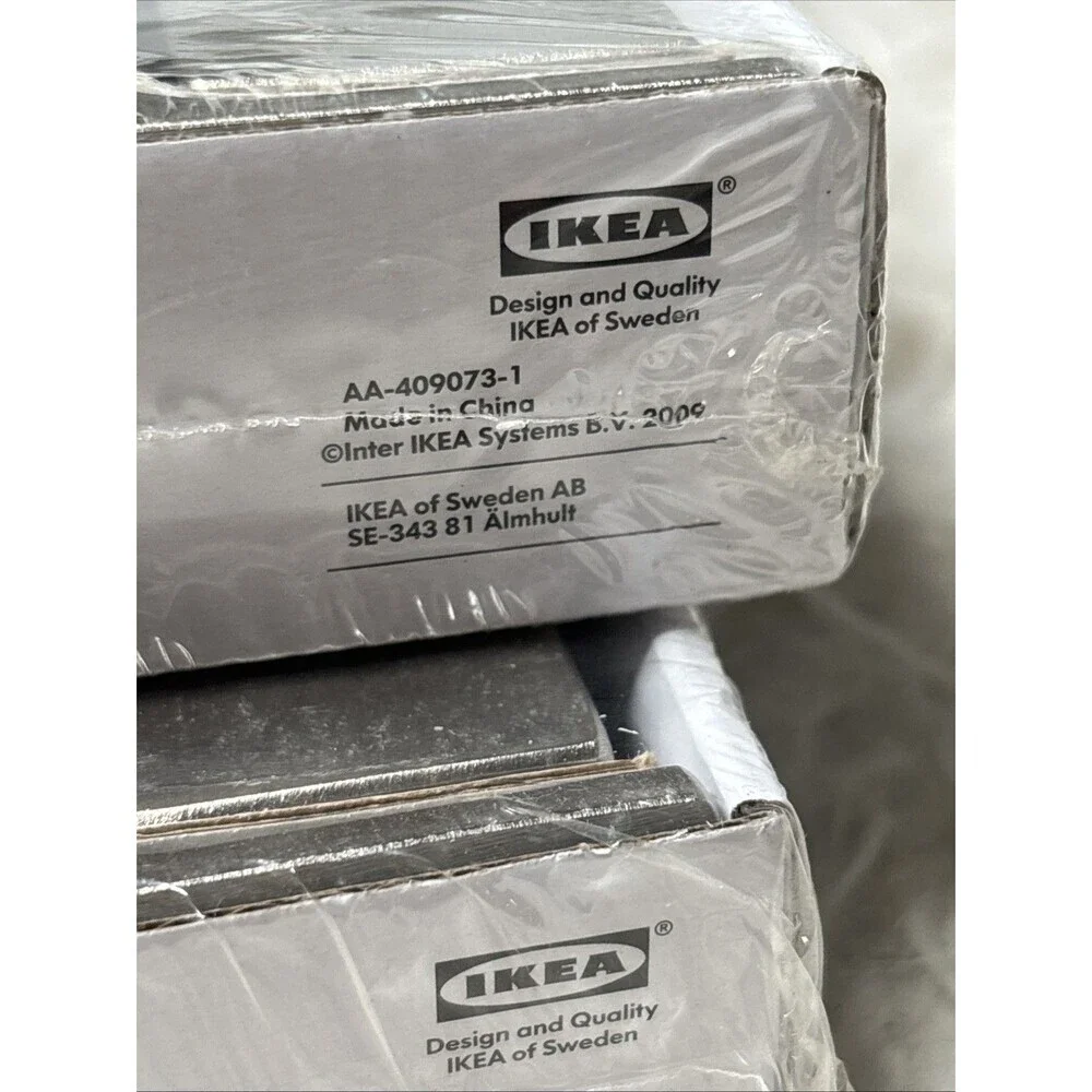IKEA EKBY BJÄRNUM Shelf Brackets Stainless Steel 11” 28cm NEW Sealed Lot of 2